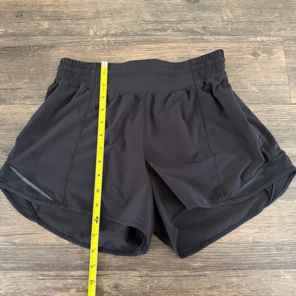 Lululemon Black Sleek High-Rise Running Short Athletic Activewear Gym Shorts 6 - Picture 10 of 11